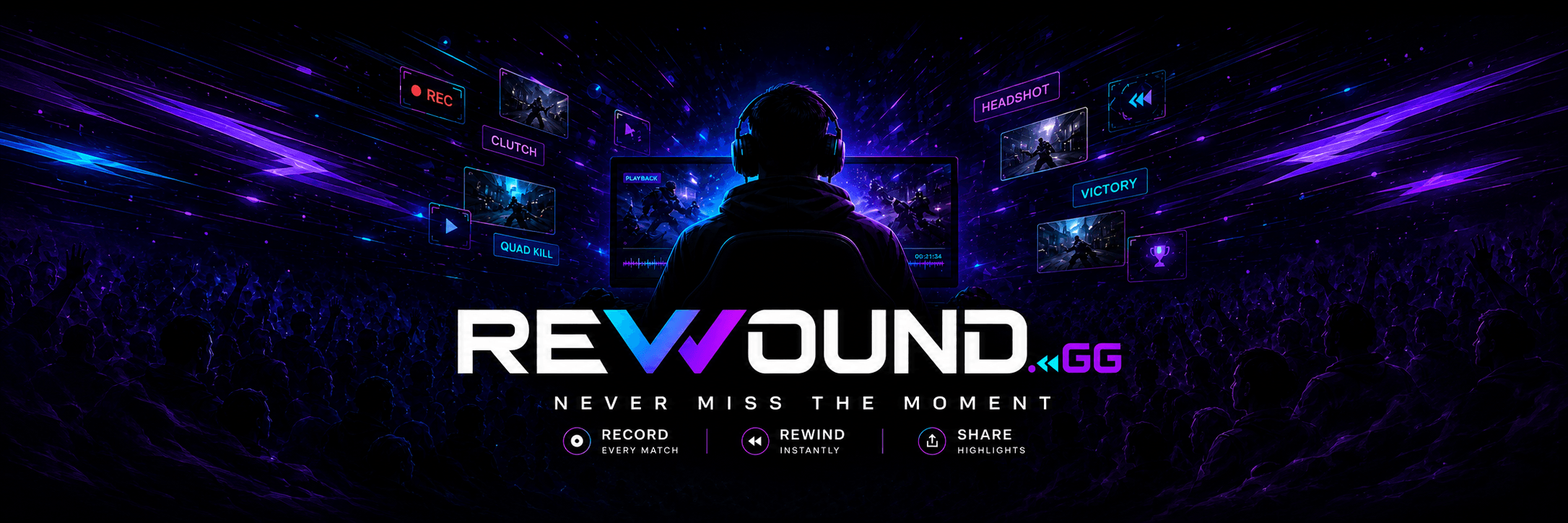 Rewound. Never miss the moment. Record every match, rewind instantly, share highlights.